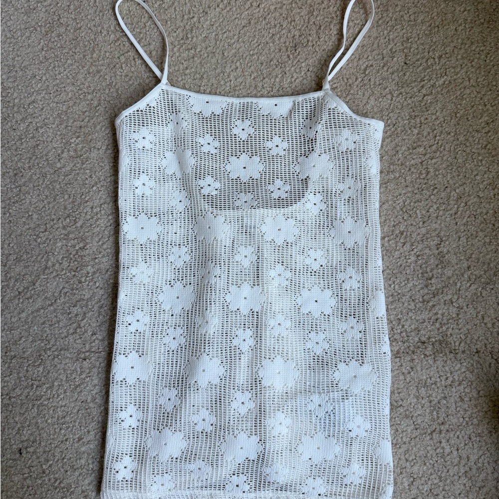 White Lace Floral Women Coverup Dress